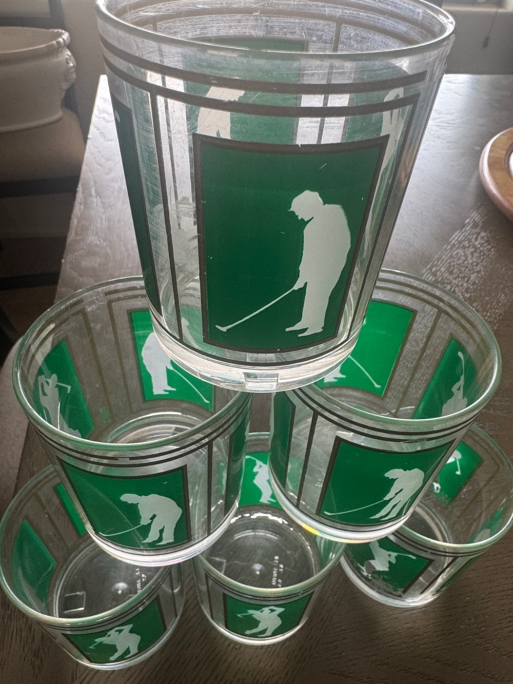 6 golf plastic glasses